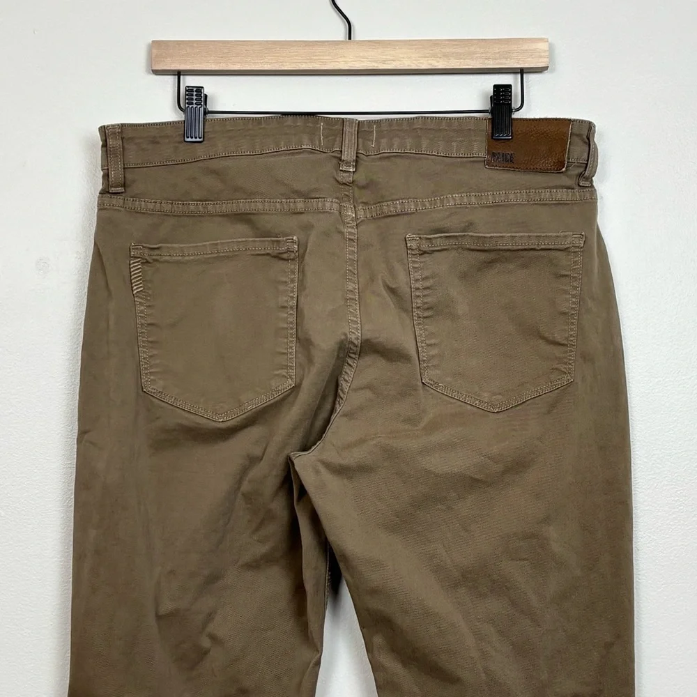 Paige Jeans Mens 34 Brown Normandie Straight Leg Made In USA 5 Pocket Denim